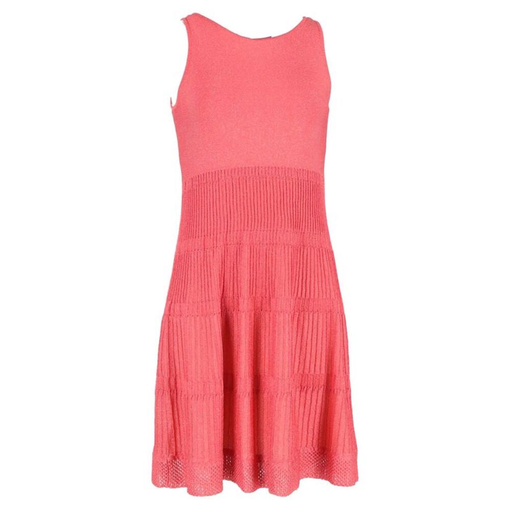 Missoni Knit Sleeveless Dress in Pink Cotton